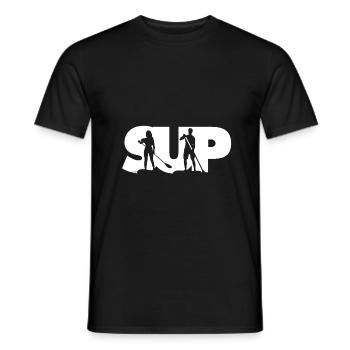 Stand Up Paddling Sup SUP - Men's T-Shirt - black - Front - AI Model Male 178 light (178cm)