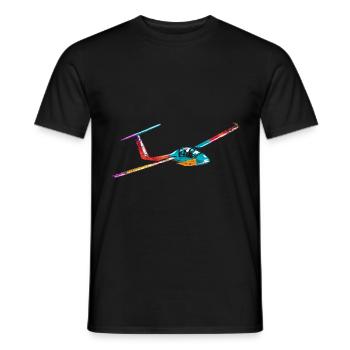 Planeur pilote - T-shirt homme - noir - Devant - AI Model Male 178 light (178cm)
