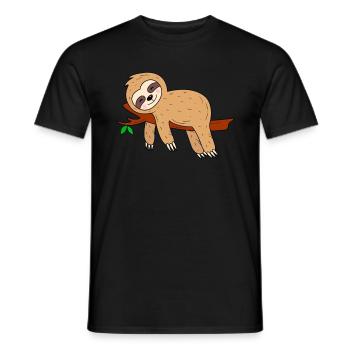 Paresseux - T-shirt homme - noir - Devant - AI Model Male 178 light (178cm)