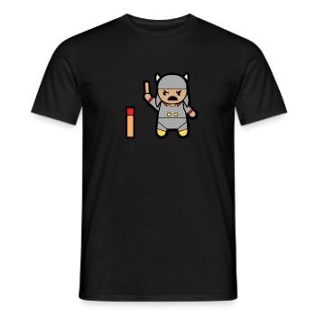 Viking chess Viking attacks King Kubb - Men's T-Shirt - black - Front - AI Model Male 178 light (178cm)