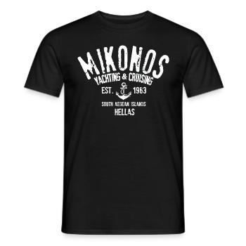 Mikonos Yachting Cruising - Men's T-Shirt - black - Front - AI Model Male 178 light (178cm)