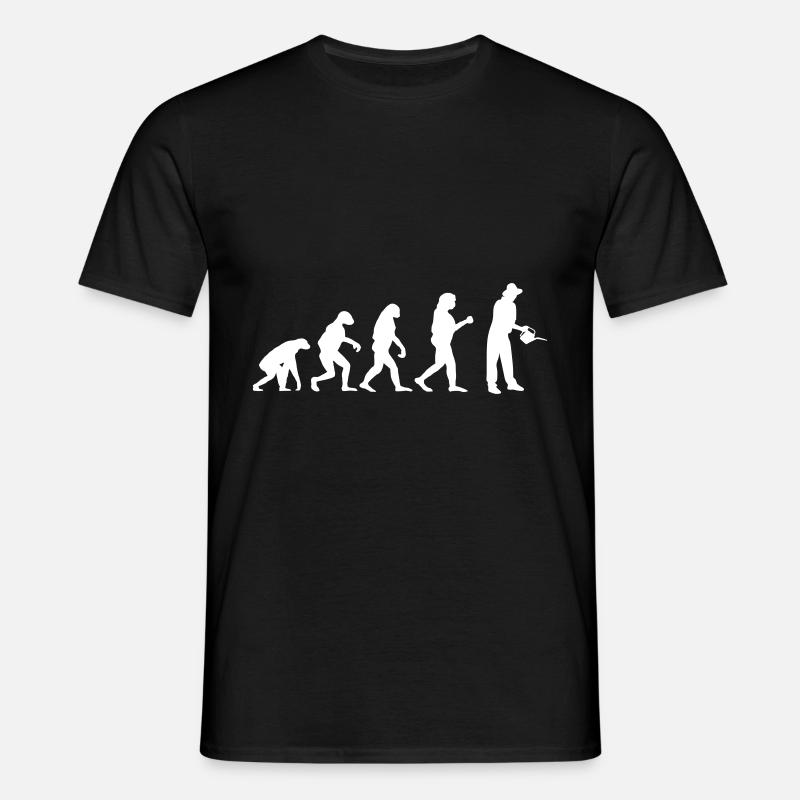 Gärtner Garten Evolution Gartenbau Pflanzen Lustig - Männer T-Shirt - Schwarz