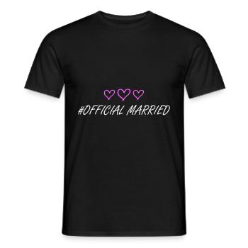 Married Wedding Heart - Men's T-Shirt - black - Front - AI Model Male 178 light (178cm)