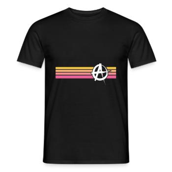 Anarchist Anarchism Anarchy Stripe Symbol - Men's T-Shirt - black - Front - AI Model Male 178 light (178cm)