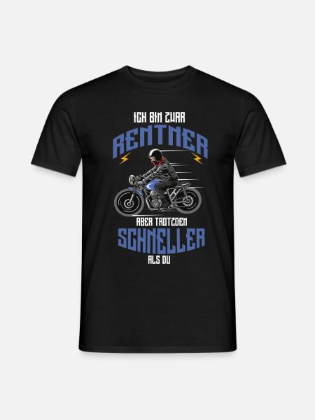 Rentner Motorrad Motorradfahrer Spruch Geschenk - Männer T-Shirt - Schwarz