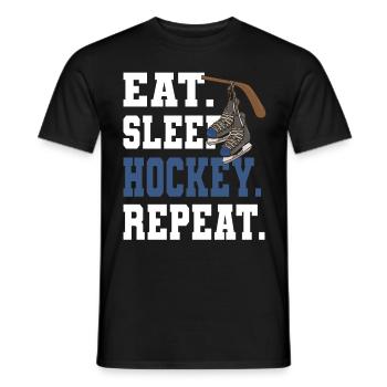 Cadeau de bâton de hockey sur glace - T-shirt homme - noir - Devant - AI Model Male 178 light (178cm)