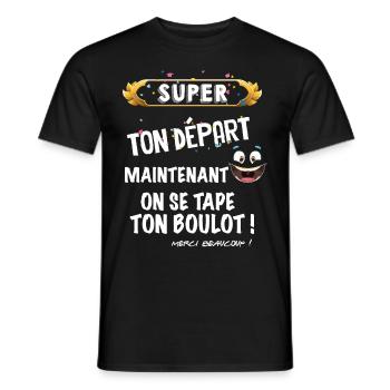 Collègue Départ Idée Cadeau Homme Ou Femme - T-shirt homme - noir - Devant - AI Model Male 178 light (178cm)