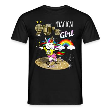 Licorne Magique Années 90 Vintage Skaters - T-shirt homme - noir - Devant - AI Model Male 178 light (178cm)