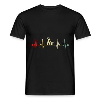 Hufschmied Hufpfleger Pferdeschmied Herzschlag - Männer T-Shirt - Schwarz - Vorne - AI Model Male 178 light (178cm)