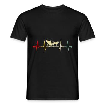 Pferdekutsche Pferde Kutscher Kutschenfahrer Herzs - Männer T-Shirt - Schwarz - Vorne - AI Model Male 178 light (178cm)