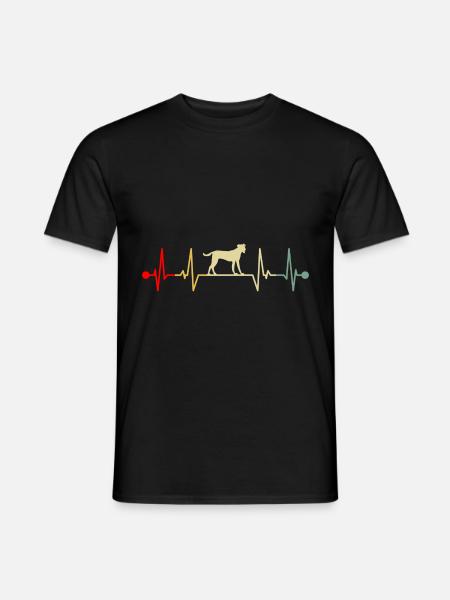 Bardino Majorero Canario Hund Herzschlag Vintage - Männer T-Shirt - Schwarz