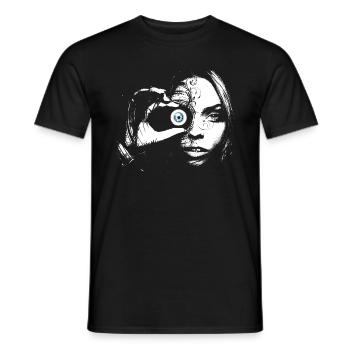 Ich kann Dich sehen - Männer T-Shirt - Schwarz - Vorne - AI Model Male 178 light (178cm)
