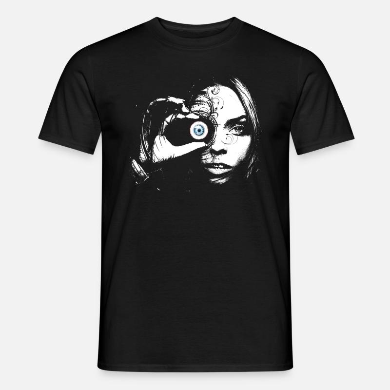 Ich kann Dich sehen - Männer T-Shirt - Schwarz