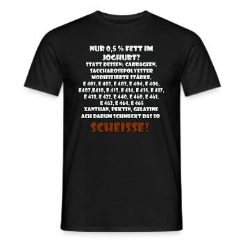 Die Lebensmittel Industrie trickst wo es nur geht - Männer T-Shirt - Schwarz - Vorne - AI Model Male 178 light (178cm)
