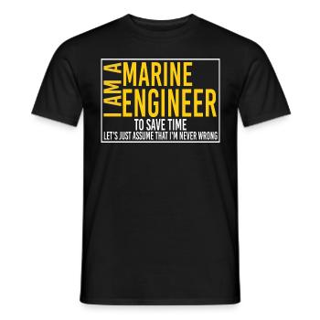 Schiffsingenieur - lustiger Elektroingenieur - Männer T-Shirt - Schwarz - Vorne - AI Model Male 178 light (178cm)