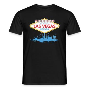 Welcome To Las Vegas Nevada Sign - Men's T-Shirt - black - Front - AI Model Male 178 light (178cm)