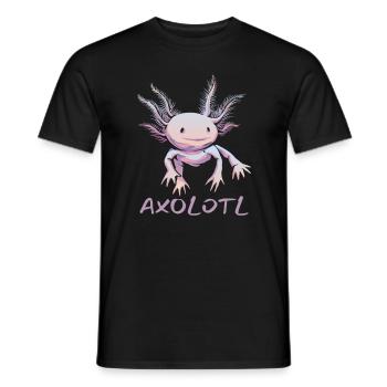 Axolotl Pet Lovers Gift - Men's T-Shirt - black - Front - AI Model Male 178 light (178cm)