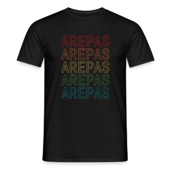 Arepas Funny Colombian And Venezuelan Arepa - Men's T-Shirt - black - Front - AI Model Male 178 light (178cm)