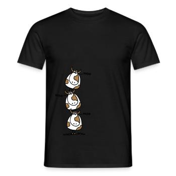 kuehe_3c - T-shirt homme - noir - Devant - AI Model Male 178 light (178cm)
