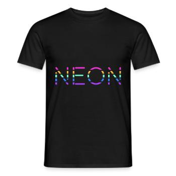 neon logo - Männer T-Shirt - Schwarz - Vorne - AI Model Male 178 light (178cm)