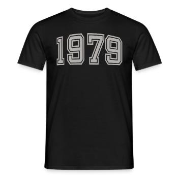 1979 Geschenkidee Geburtsjahr Baujahr - Männer T-Shirt - Schwarz - Vorne - AI Model Male 178 light (178cm)