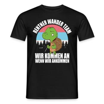 Retiree hiking team - Men's T-Shirt - black - Front - AI Model Male 178 light (178cm)