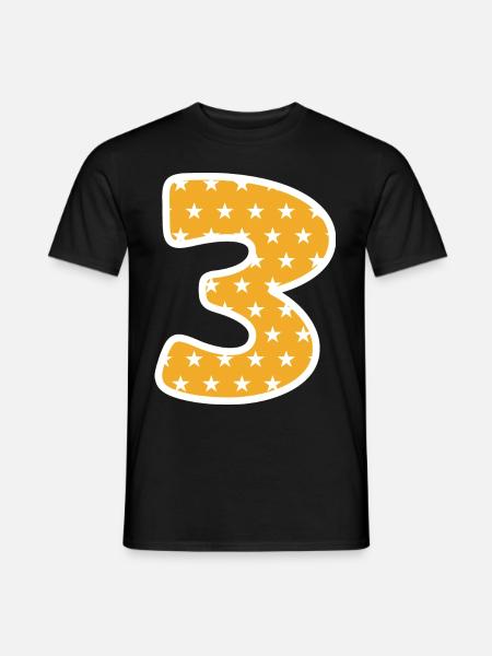 Three - Men's T-Shirt - black