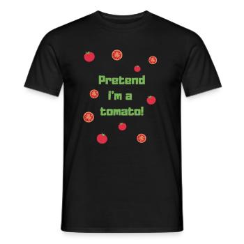 I pretend to be a tomato! - Men's T-Shirt - black - Front - AI Model Male 178 light (178cm)
