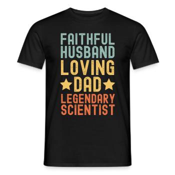Mari Père Scientifique légendaire - T-shirt homme - noir - Devant - AI Model Male 178 light (178cm)