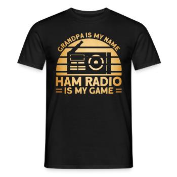 Amateur radio radio amateur Morse code send Gesche - Men's T-Shirt - black - Front - AI Model Male 178 light (178cm)