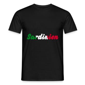Sardinia - Men's T-Shirt - black - Front - AI Model Male 178 light (178cm)