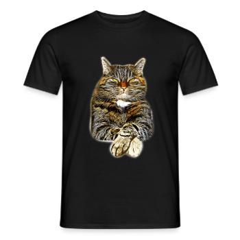 chat chat gxp comme un art de vecteur de patron - T-shirt homme - noir - Devant - AI Model Male 178 light (178cm)