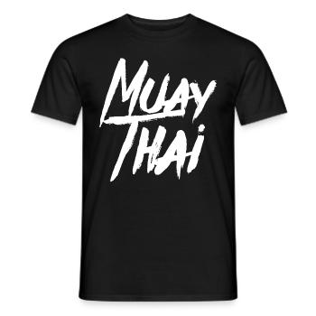 MUAY THAI Boxe Thaïlandaise Arts Martiaux MMA Boxe - T-shirt homme - noir - Devant - AI Model Male 178 light (178cm)