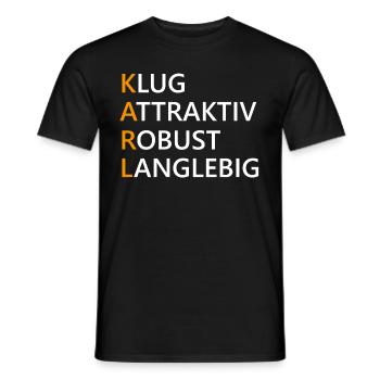 Karl Name Geschenk - Männer T-Shirt - Schwarz - Vorne - AI Model Male 178 light (178cm)