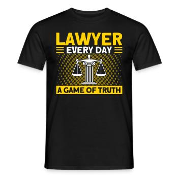 Faculté de droit Avocat en droit Etudiant en droit - T-shirt homme - noir - Devant - AI Model Male 178 light (178cm)