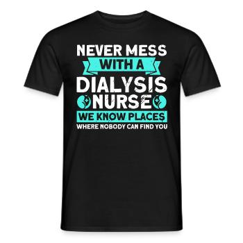 Nurses Dialysis Treatment Nursing - Men's T-Shirt - black - Front - AI Model Male 178 light (178cm)