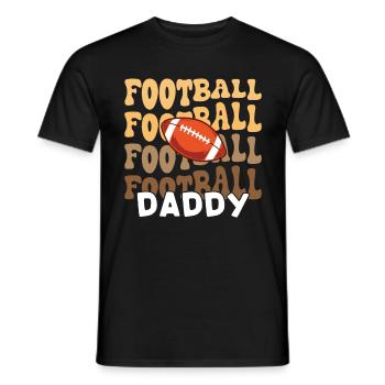 Football Daddy Joueur de football américain Sports - T-shirt homme - noir - Devant - AI Model Male 178 light (178cm)
