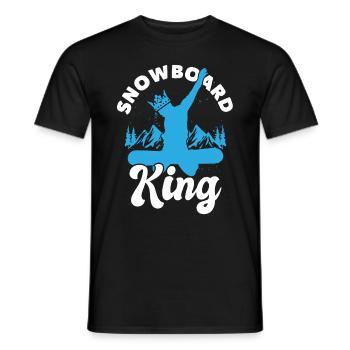 Snowboarding Snowboard King Snowboarder Winter - Men's T-Shirt - black - Front - AI Model Male 178 light (178cm)