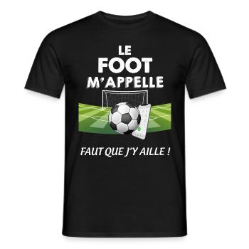 Le Foot M'Appelle Homme Football Passion - T-shirt homme - noir - Devant - AI Model Male 178 light (178cm)