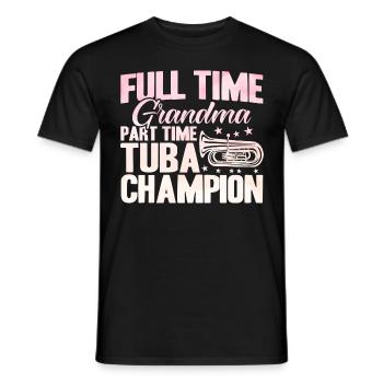 Tuba Großmutter Tuba Meisterin Geschenk - Männer T-Shirt - Schwarz - Vorne - AI Model Male 178 light (178cm)