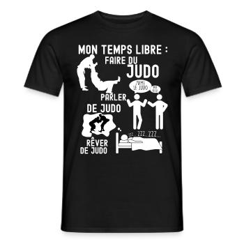 Judo temps libre Cadeau Homme Sport Arts Martiaux - T-shirt homme - noir - Devant - AI Model Male 178 light (178cm)