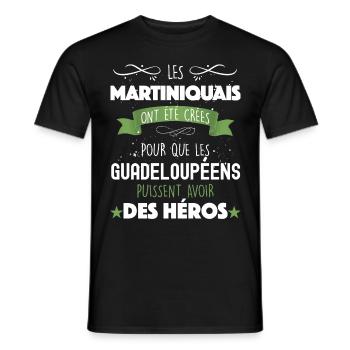 Martinique Hero Man Martinique Guadeloupe - Männer T-Shirt - Schwarz - Vorne - AI Model Male 178 light (178cm)