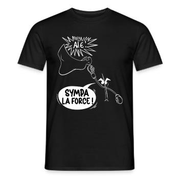 Splinter foot Doumpied Sympa la Force MMA - Men's T-Shirt - black - Front - AI Model Male 178 light (178cm)