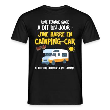 Motorhome Woman Wise Retirement I Stand Out Mom - Men's T-Shirt - black - Front - AI Model Male 178 light (178cm)