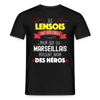 Lens Homme Papa Tonton Fan De Foot - T-shirt homme - noir - Devant - AI Model Male 178 light (178cm)