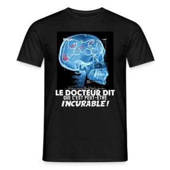 Video Games Radio Skull Skeleton Gamer Controller - Men's T-Shirt - black - Front - AI Model Male 178 light (178cm)