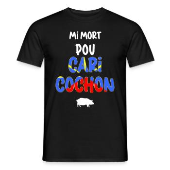 Réunion Island Flag Kreolische Küche Curry Schwein - Männer T-Shirt - Schwarz - Vorne - AI Model Male 178 light (178cm)