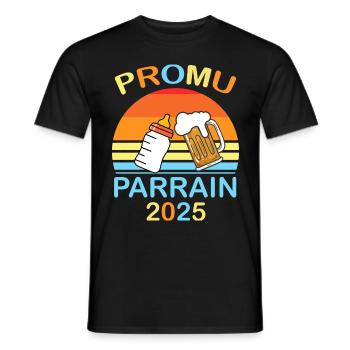 Promoted to 2025 Sponsor Baby Birth Announcement - Men's T-Shirt - black - Front - AI Model Male 178 light (178cm)