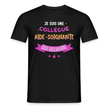 Geschenk Kollegin Frau Pflegekraft, die weint - Männer T-Shirt - Schwarz - Vorne - AI Model Male 178 light (178cm)
