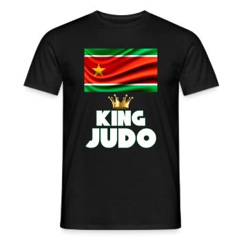 King Judo Guadeloupe Champion West Indies Pride - Men's T-Shirt - black - Front - AI Model Male 178 light (178cm)